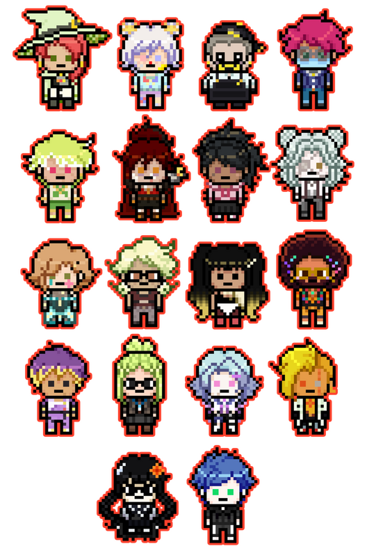 $10 ea. (bundle discounts can be discussed) - DANGANRONPA STYLE PIXEL